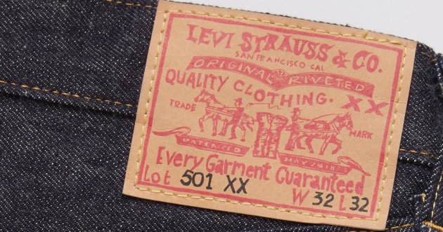 Levi’s 501s with all hand-painted two horse patches and red tabs are now available, the latest 150th anniversary model!