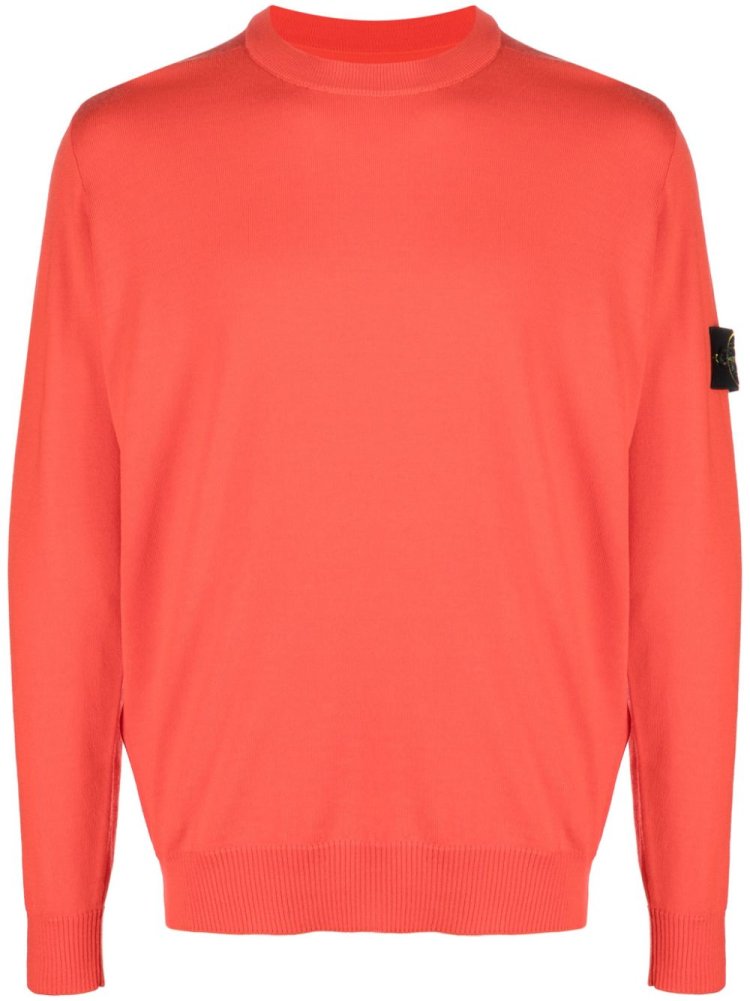 (4) STONE ISLAND recommended orange sweater " Compass Logo Sweater