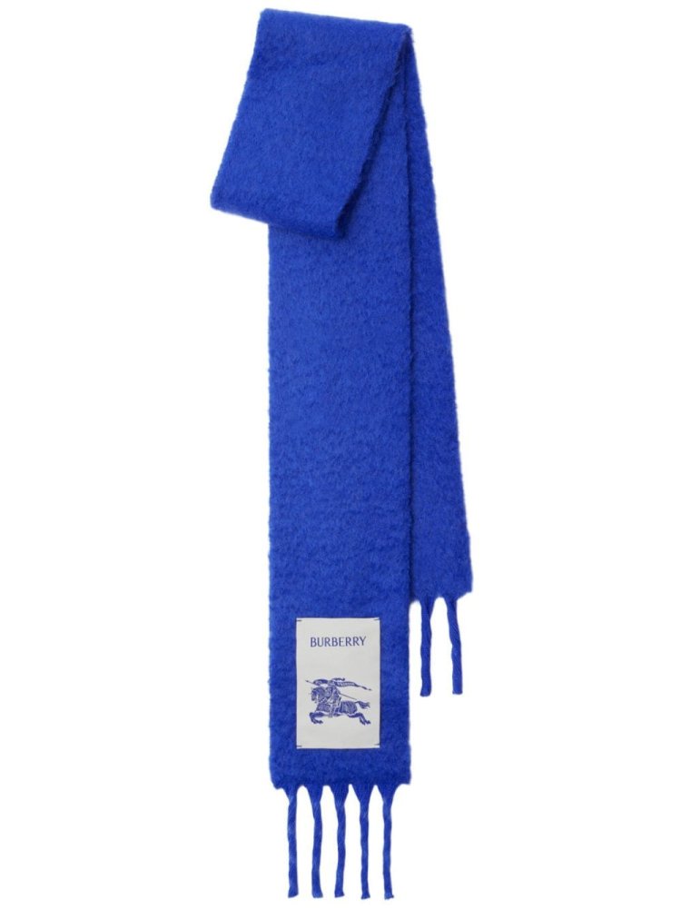 Burberry narrow wool mohair-blend scarf