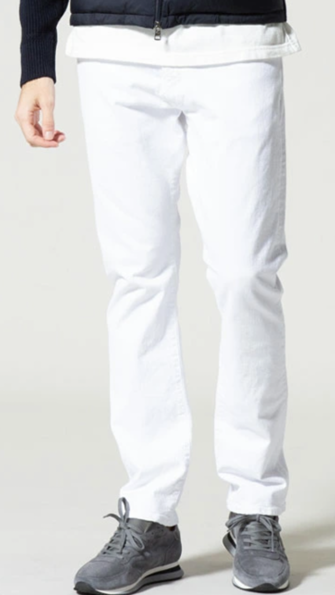 POLO RALPH LAUREN Recommended White Trousers " Stretch Zip-Fly White Jeans