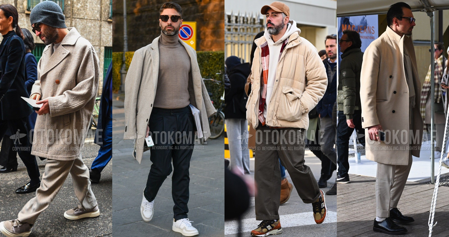 How to coordinate winter outfits with beige items? Introducing the key to men's  outfits!