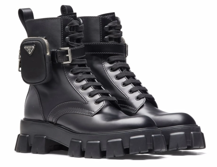 PRADA recommended laced boots " Monolith ankle boots