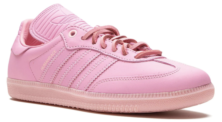 adidas recommended color insert sneakers " Human Lace Samba "Pink" Sneakers