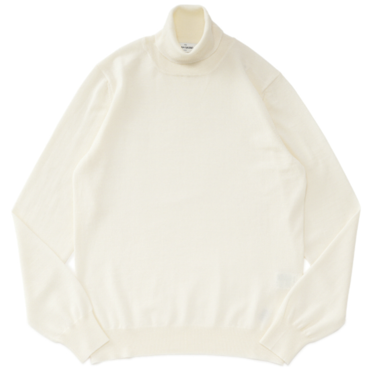 Gran Sasso recommended white turtleneck " 12 gauge turtleneck knit