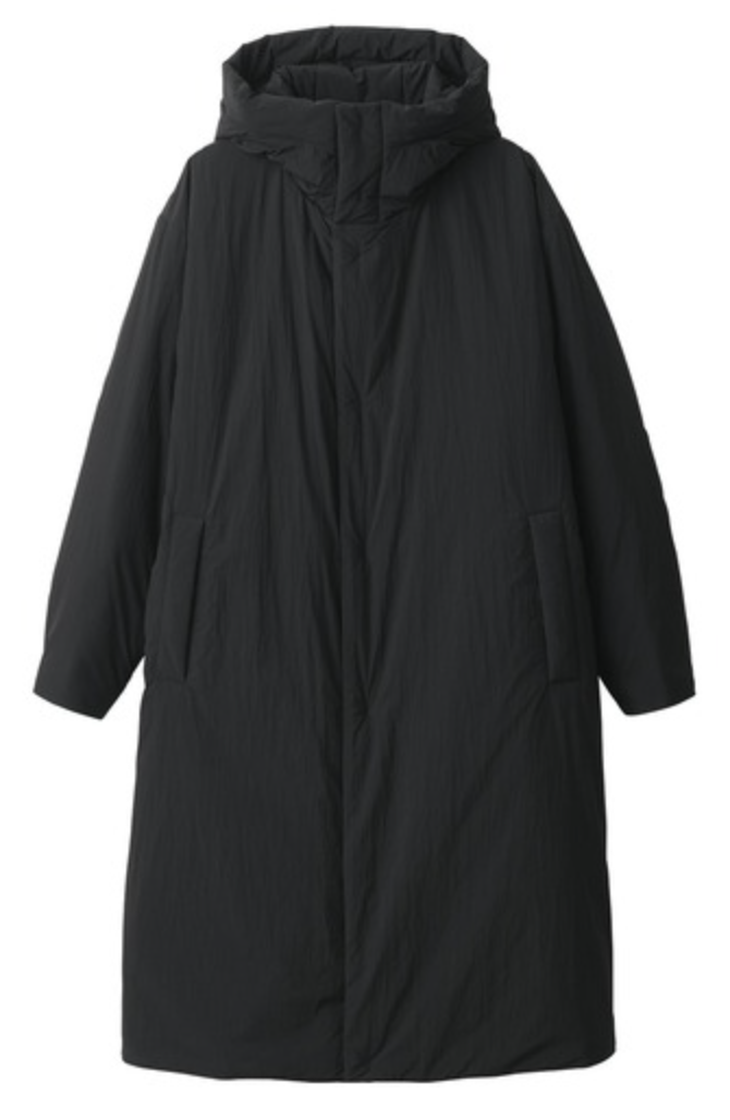 MUJI recommended nylon coat " Windproof, water-repellent, padded bench coat