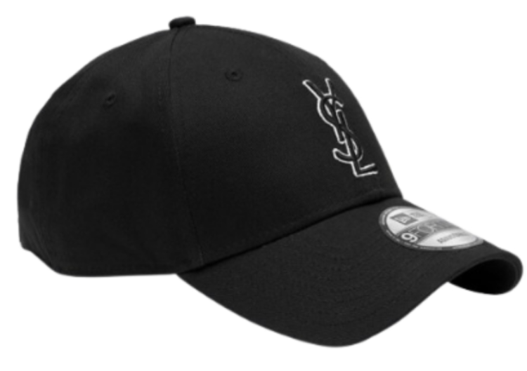 NEW ERA recommended black cap " SAINT LAURENT collaboration YSL monogram cap