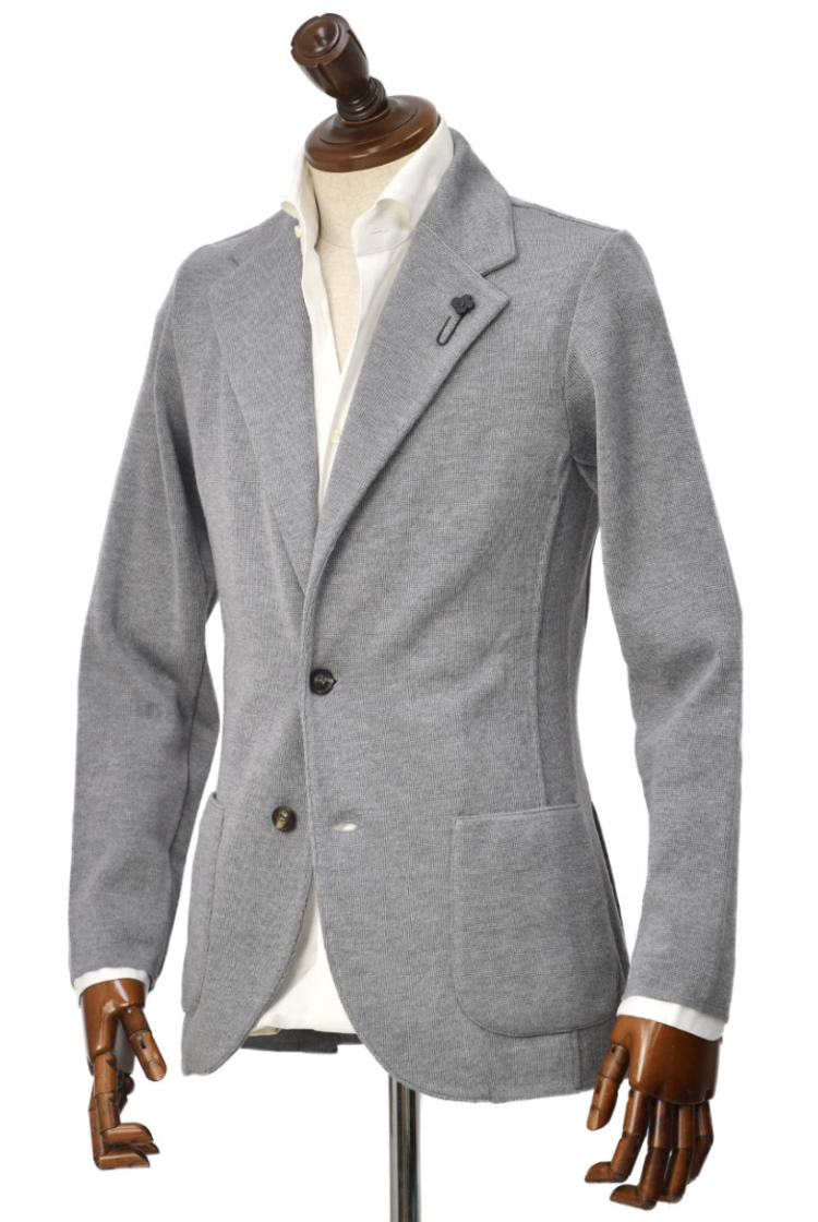 LARDINI recommended gray jacket " Knit Jacket
