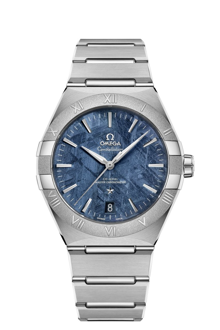 OMEGA launched a Constellation watch with a "meteorite" dial material!