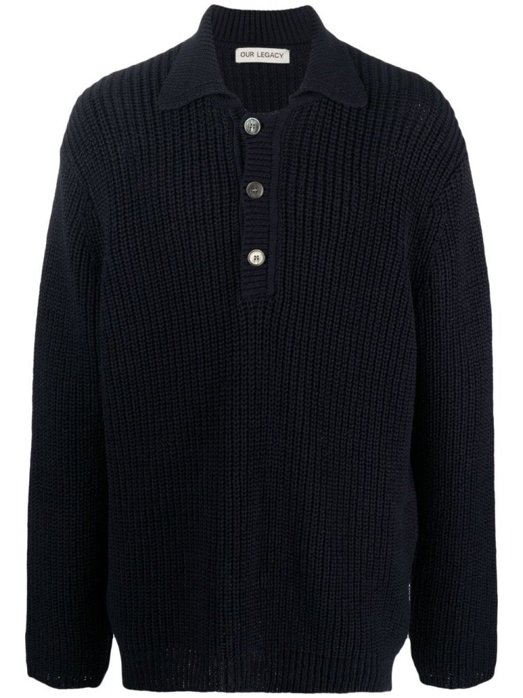Recommendation for knitwear with collar " OUR LEGACY Ribbed Knit Sweater
