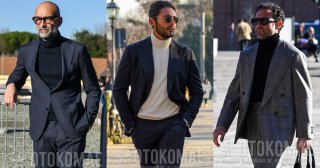 「スーツの中にタートルネック」ドレスコードの線引き & おしゃれなコーデ術