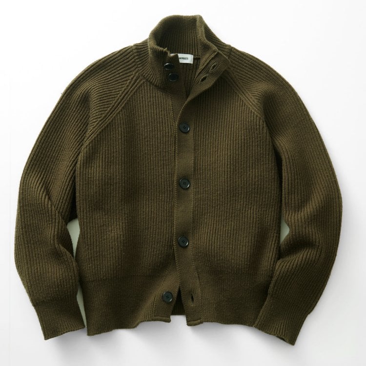 GENTLEMAN PROJECTS short length knit blouson "K-9" olive