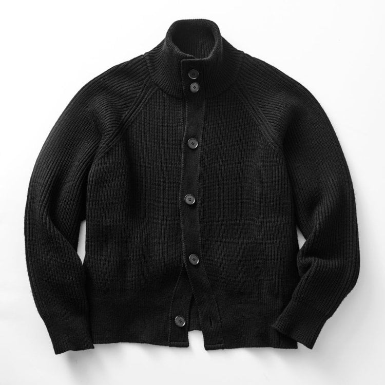 GENTLEMAN PROJECTS short length knit blouson "K-9" black