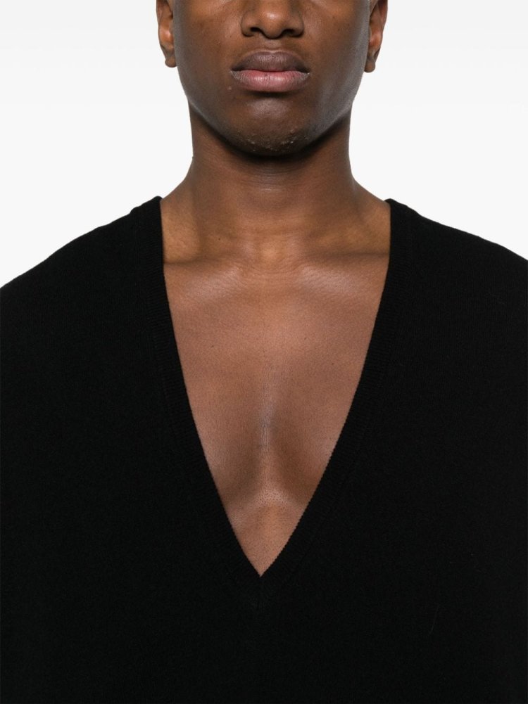 LEMAIRE plunge neck pullover knit