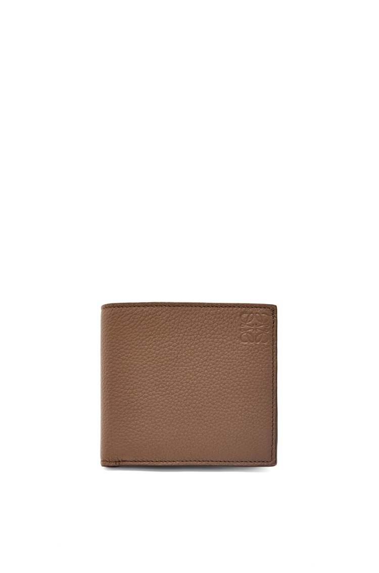 LOEWE bi-fold coin wallet in soft grain calf leather.