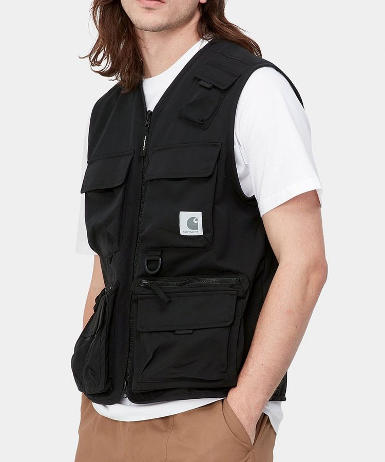 If you want to use a fishing vest for fashion, choose a mountain stream design.