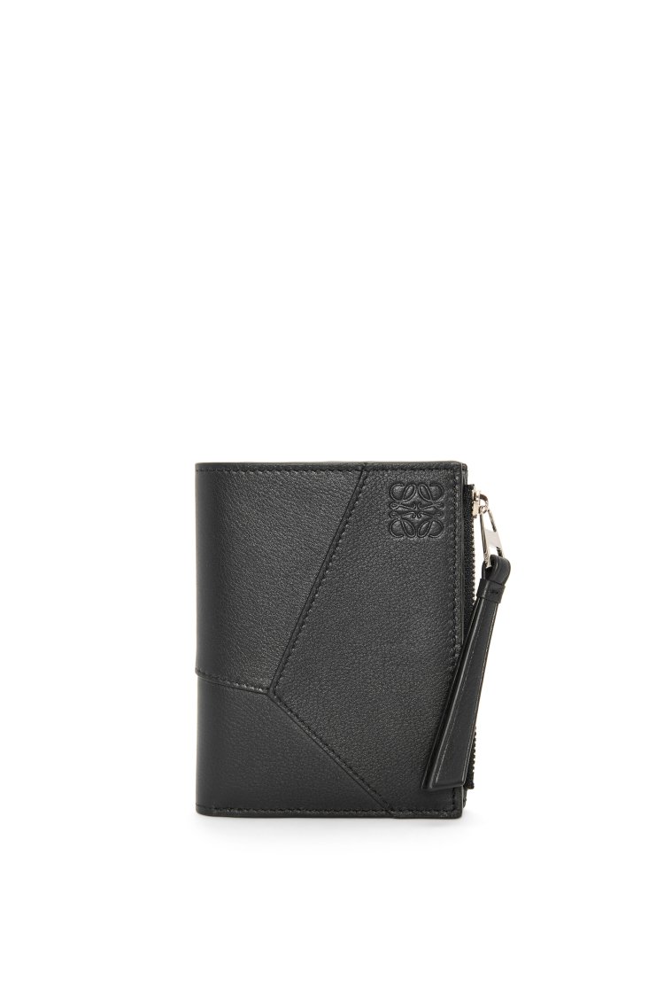 Puzzle Slim compact wallet in classic calf leather