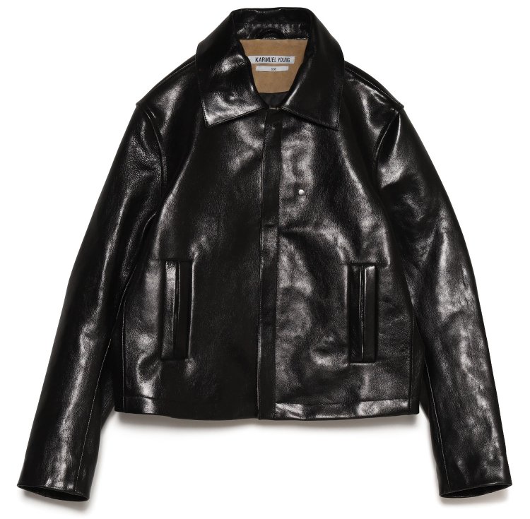 KARMUEL YOUNG 2-way Pocket Leather Jacket