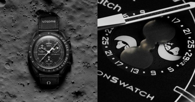 New Moon Watch from OMEGA and Swatch is “NEW MOON” with a “new moon” motif