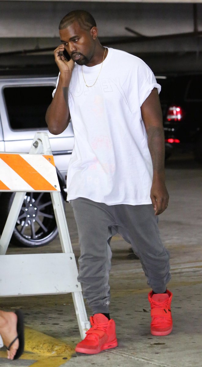 Kanye West new hair and expensive footwear