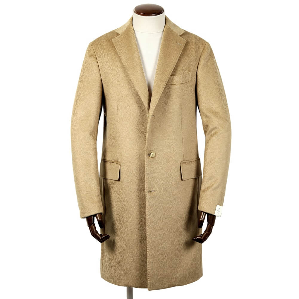 新品 BARENA 【48L】イタリア製 羊毛ハウンドトゥースチェスターコート