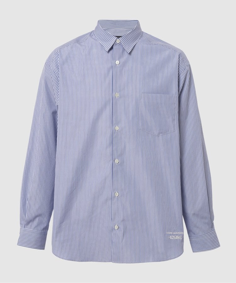 COMME des GARCONS HOMME コットンストライプ LOGO シャツ