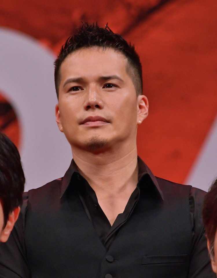 Ichihara Hayato attends a premiere for "Aircraft Carrier Ibuki" at the Tokyo international forum in Tokyo, Japan on April 22, 2019.