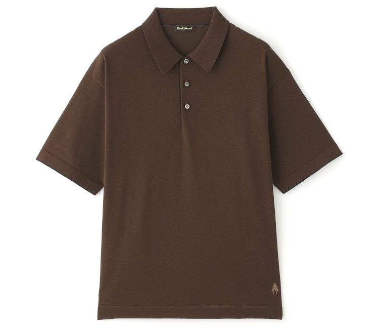 Paul Stuart Knit Polo Shirt with TEXBRID(R) Plating