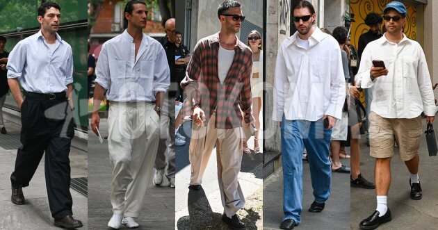 Five trends for this summer, as deciphered from the visitor snaps of Milan Men’s Fashion Week