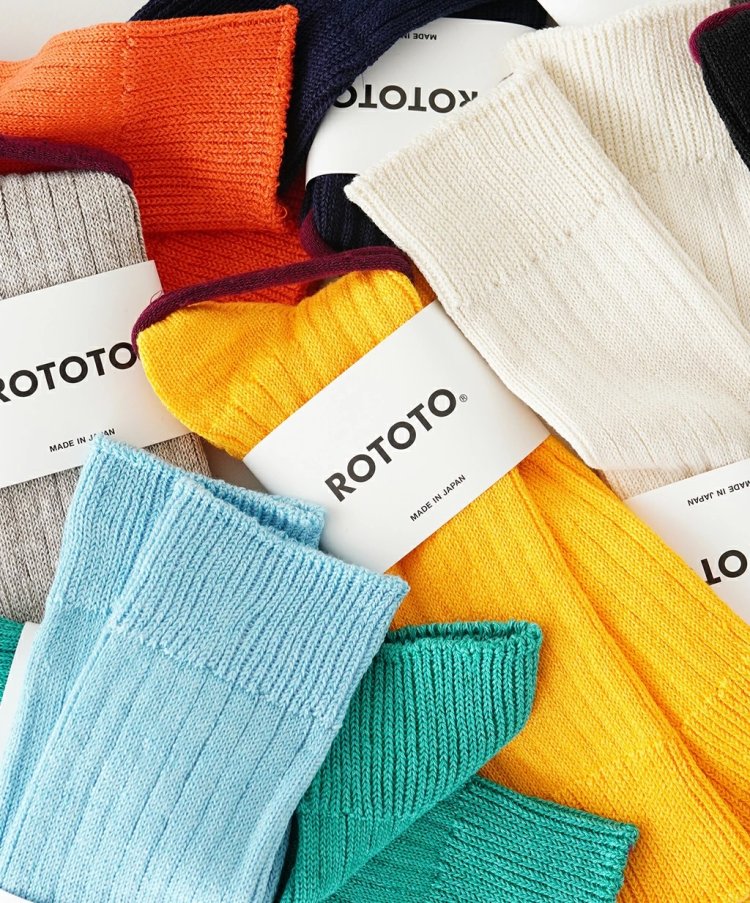 Linen blend crew socks by ROTOTO