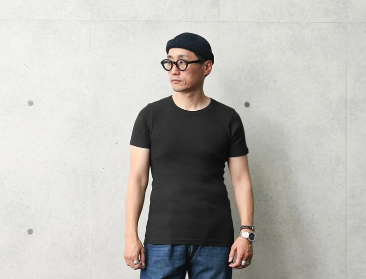 MILLER's 101C Ribbed Round Neck T-Shirt