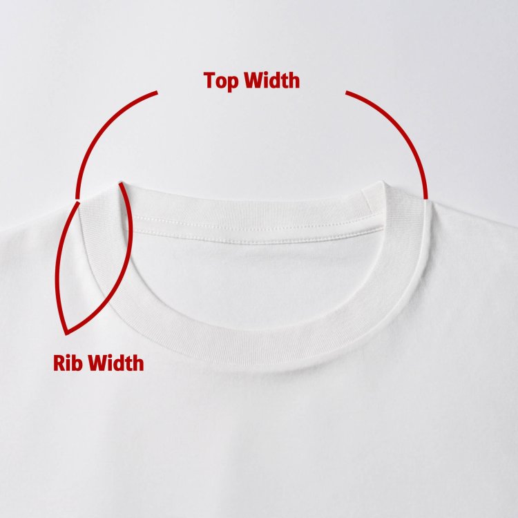 T-shirt rib thickness and top width