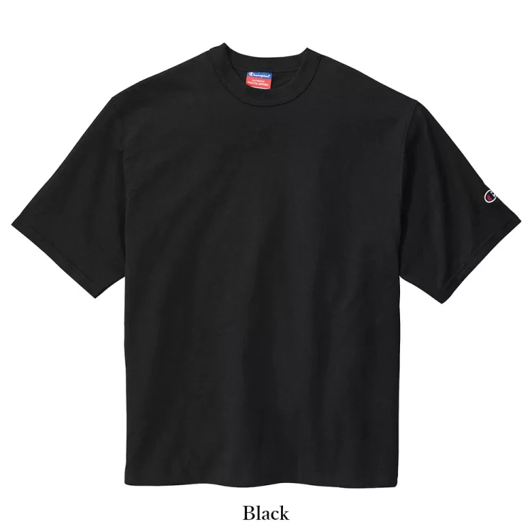 Champion Heritage 7oz. Jersey Tee US Champion Heavyweight T-Shirt Men Short Sleeve Fashionable Loose 90s Thick Durable 7oz. 100 Cotton Logo Solid White One Point XL Large Size USA Project T-Shirt USAt2102-008
