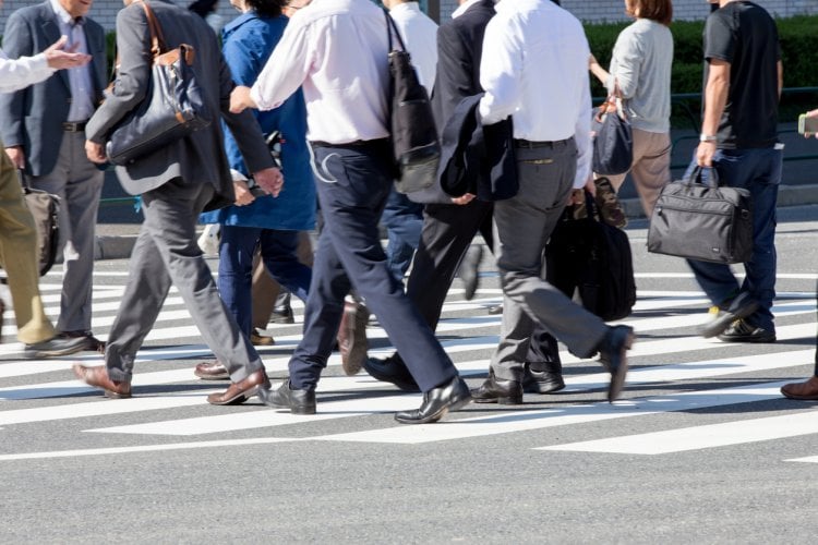 Commuting scenery in Japan (businessman)