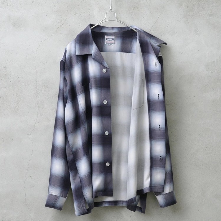 HOUSTON Houston 41188 OMBRE L/S CHECK SHIRT ombre check shirtimgi_99_41188_12