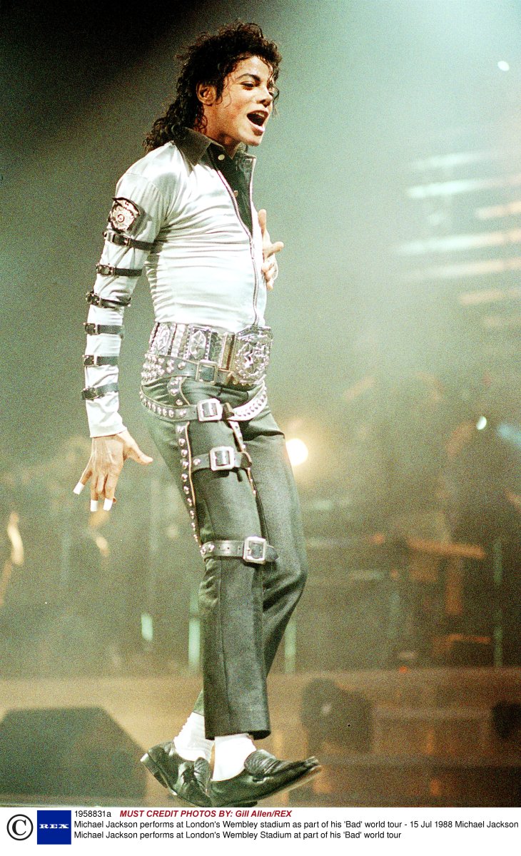 Michael Jackson performs at London's Wembley stadium as part of his 'Bad' world tour - 15 Jul 1988