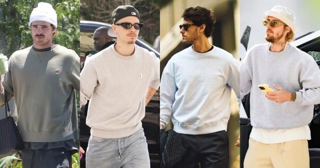 How to wear gray sweatshirts in a mature way? [ Examples of coordination & recommended models along with history ].