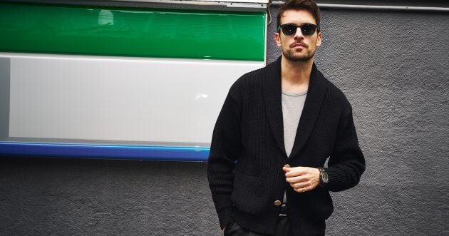 A limited edition gold button version of the new masterpiece blazer cardigan is now available!