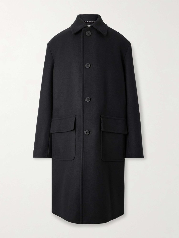 DRIES VAN NOTEN Wool blend twill coat