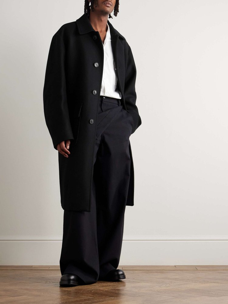 DRIES VAN NOTEN Wool blend twill coat