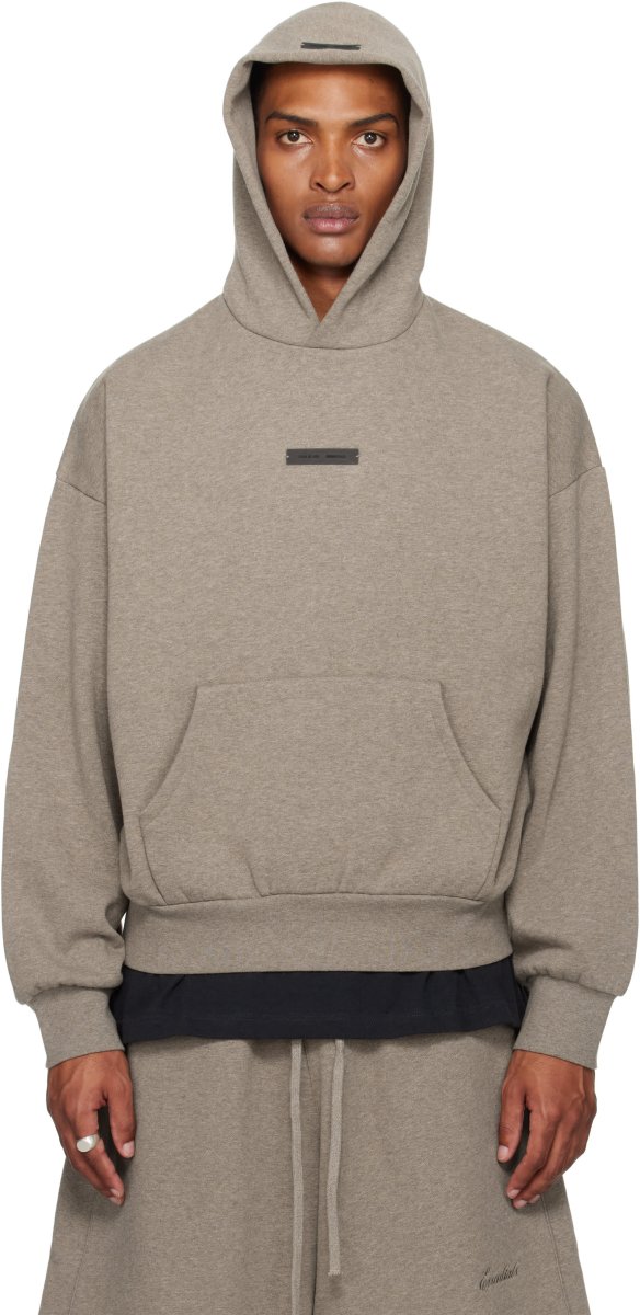 Fear of God ESSENTIALS Brown Classic Fit Fleece Hoodie