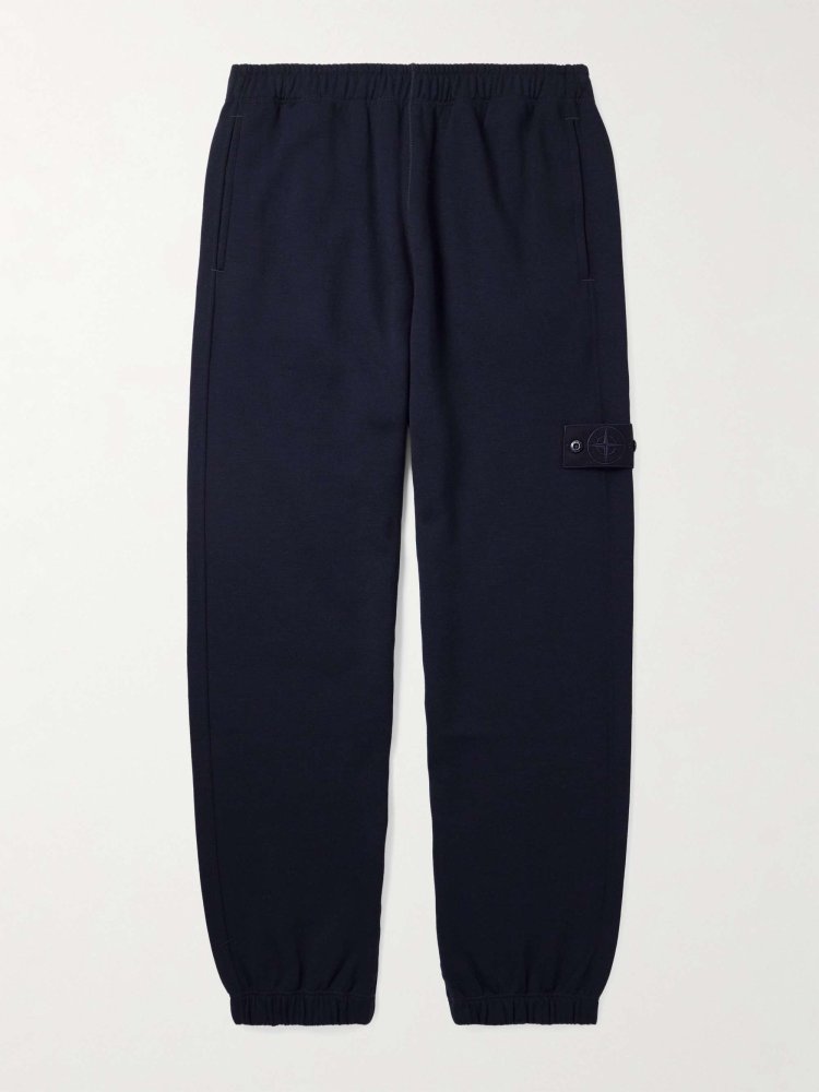 STONE ISLAND Ghost Tapered Wool and Cotton-Blend Jersey Sweatpants