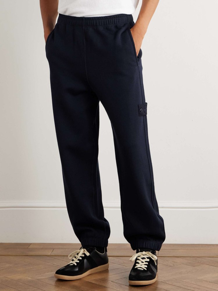 STONE ISLAND Ghost Tapered Wool and Cotton-Blend Jersey Sweatpants
