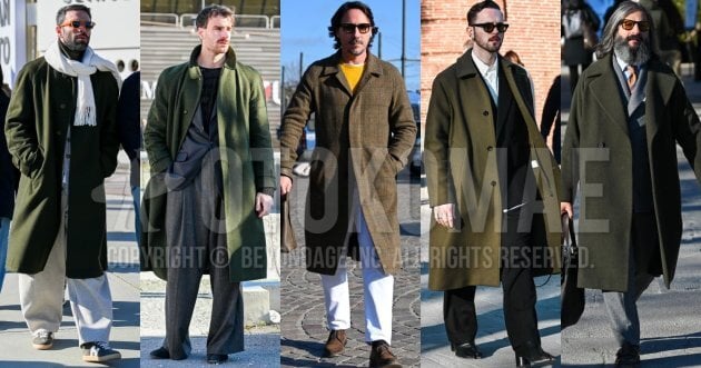 カーキコート コーデ【男の渋さを引き立てた着こなしの提案と色の歴史】