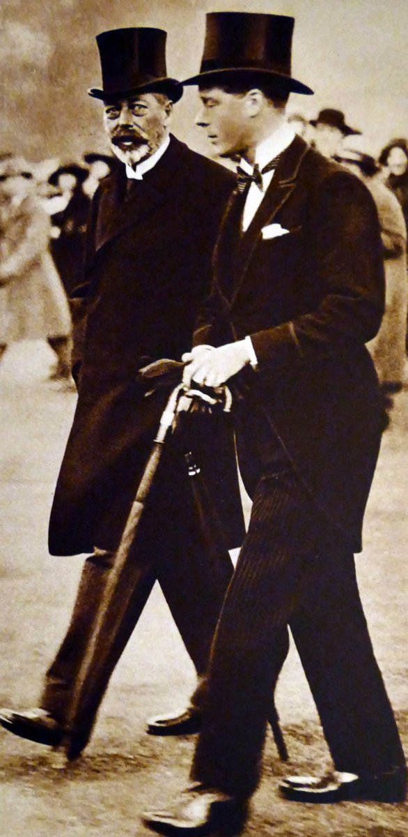 King George V and his son the Prince of Wales, (later King Edward VIII). 1928