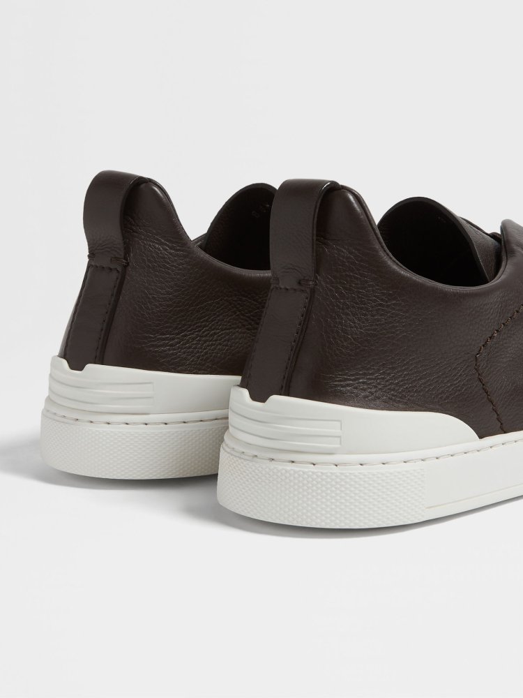 ZEGNA Dark Brown Triple Stitch™ SECONDSKIN Sneakersimgi_85_LHOTA-S5207Z-CFF-D