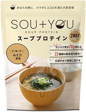 SOU+YOU Soup Protein 420g miso soup flavor