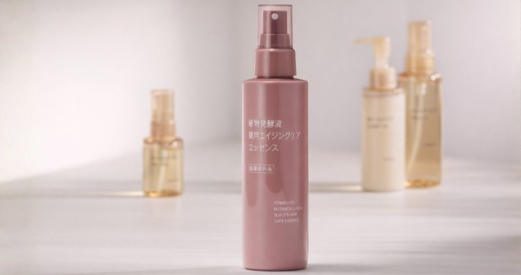 MUJI "Medicated Aging Care Essence" to prevent thinning and hair loss starting in your 30s.