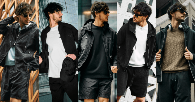 「色・素材」の解像度で選び分ける、鉄壁の黒セットアップ５面相