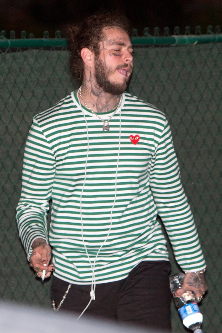 *EXCLUSIVE* Rapper Post Malone crashes his White Rolls Royce in West Hollywood
