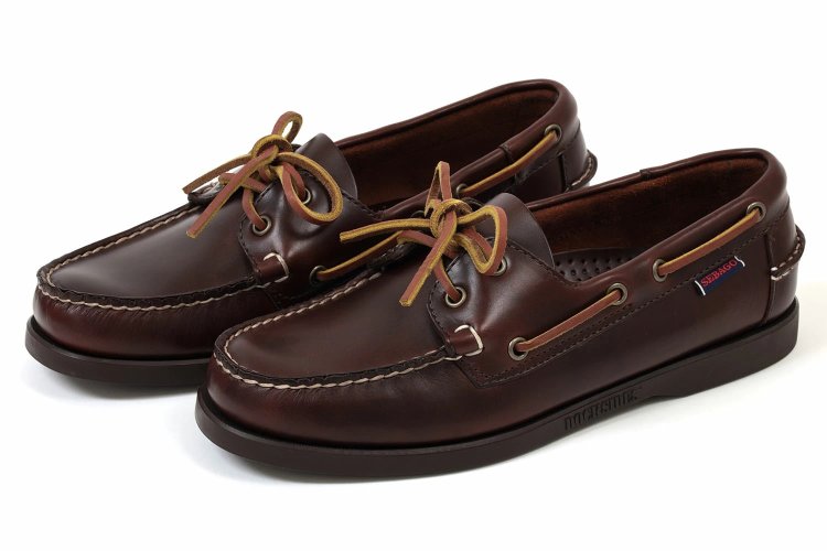Sebago Deck Shoes Portland Waxed Brown-Gum SEBAGO